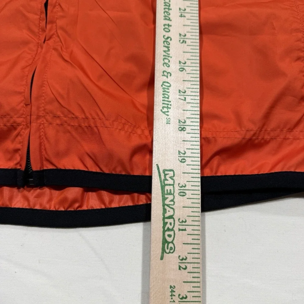 Vintage Nike Running Vest Mens‎ XXL Orange Full Zip Y2K Silver Tag Lightweight